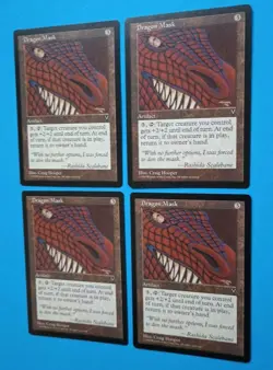 Magic the Gathering MTG Visions DRAGON MASK X 4 LP/EX U 1997 Nice! - Image 2