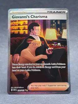 Pokemon - 204/165 Giovanni's Charisma SV Scarlet & Violet 151 Illustration Rare - Image 1