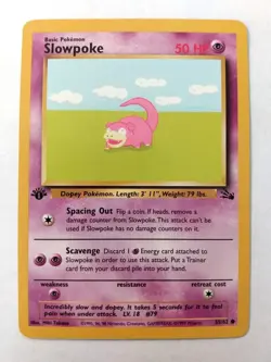 Pokemon TCG - SLOWPOKE 1st Edition 55/62 Fossil + SLOWBRO Unlimited 43/62 Fossil - Image 2