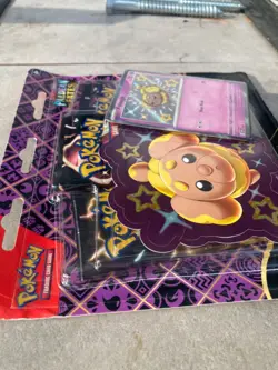 Pokemon TCG Paldean Fates Tech Sticker Collection Fidough 3-Pack - Image 3