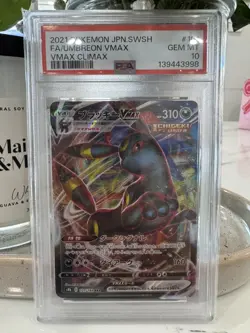 PSA 10 Umbreon VMAX s8b RRR 101/184 VMAX Climax Japanese Pokemon Graded [330] - Image 1