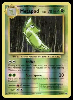 METAPOD 4/108 UNCOMMON EVOLUTIONS POKEMON - Image 1