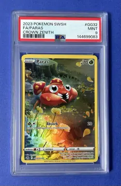 2023 Pokemon SWSH FA/Paras Crown Zenith #GG32 PSA 9 MINT - Image 1