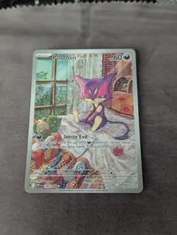 Purrloin Pokemon TCG White Flare 136/086 Illustration Rare Holo Pack Fresh NM - Image 1