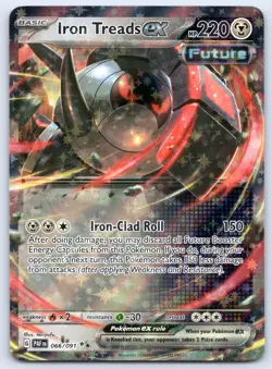Iron Treads ex 066/091 Double Rare Paldean Fates Pokemon Holo NM - Image 1