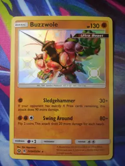 Buzzwole SV24/SV94 Shiny Holo Rare Hidden Fates Pokemon TCG - Image 1