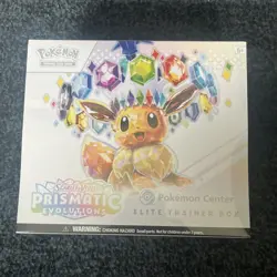 Pokemon Center Prismatic Evolutions ETB Elite Trainer Box Sealed - Image 1
