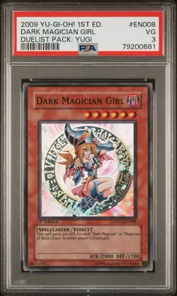 PSA 3 - Dark Magician Girl DPYG-EN008 Duelist Pack 1st Edition Super Rare YuGiOh - Image 1