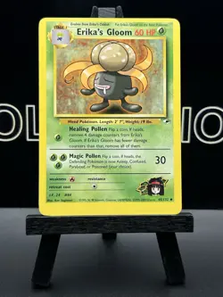 💥 Erika's Gloom Gym Heroes Regular # 45/132 Pokemon 2000 Vintage MISCUT - Image 2