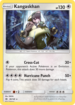 Kangaskhan 99/149 Sun & Moon Holo Rare Near Mint Pokemon DNA GAMES - Image 1