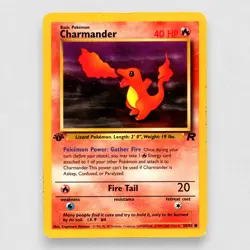 Charmander 50/82 Team Rocket Common Pokemon TCG - Image 1