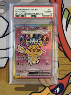 2026 POKEMON ASC EN-ASCENDED HEROES SPECIAL ILLUSTRATION RARE PIKACHU EX PSA 10 - Image 1