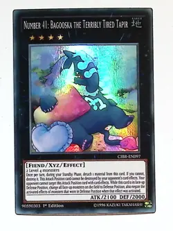LP Number 41:Bagooska The Terribaly Tired Tapir CIBR-EN097- Super Rare Yugioh - Image 1
