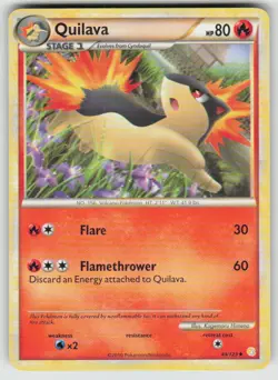 Quilava 49/123 Uncommon HeartGold & SoulSilver Pokemon Moderately Played - Image 1