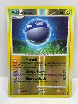 Pokemon TCG Shiny Voltorb Stormfront Reverse Holo SH3 Lightly Played - Image 1
