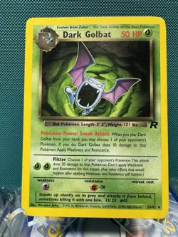 Pokemon TCG Dark Golbat Team Rocket 24 Non Holo Unlimited Rare MP - Image 1