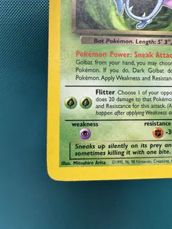 Pokemon TCG Dark Golbat Team Rocket 24 Non Holo Unlimited Rare MP - Image 4