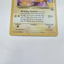 Pokemon Birthday Pikachu Wotc Promo #24 Holo 50 HP English 1999 - Image 2