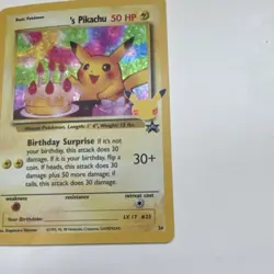 Pokemon Birthday Pikachu Wotc Promo #24 Holo 50 HP English 1999 - Image 3