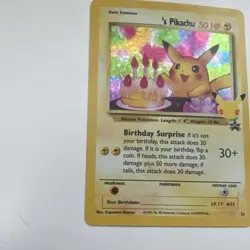 Pokemon Birthday Pikachu Wotc Promo #24 Holo 50 HP English 1999 - Image 4