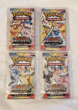 4x Prismatic Evolutions Pokemon Booster Pack New Sealed - Image 1