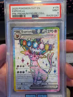 Espeon ex 2025 Pokemon SVP EN Prismatic Evolutions Promo #175 PSA 9 - Image 1