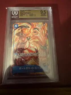 BGS 9.5 One Piece Japanese Portgas D Ace P-103 McDonalds Promo NM/M - Image 1