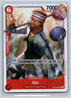Gin OP15-007 Super Rare Adventure on Kami's Island One Piece Foil Near Mint - Image 1