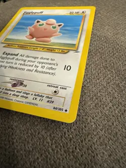 Pokemon TCG Neo Destiny Jigglypuff Card 44/105 Uncommon Yuka Morii - Image 4