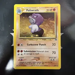 POLIWRATH 9/75 Neo Discovery HOLO rare Pokemon TCG card Free Shipping - Image 1