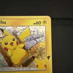 Pokemon Pikachu TCG Holo Card 25/25 McDonald's 2021 Promo (NM Condition) - Image 3