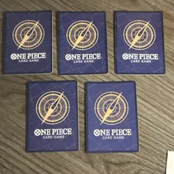 Bandai One Piece Card Game OP01 Alt Art Foil Character Lot x5 - Image 2