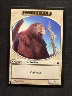 CAT SOLDIER // WARRIOR DOUBLE-SIDED TOKEN - Magic: The Gathering - NM/M - Image 1