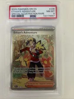 Pokemon TCG Ethan's Adventure 236/182 Special Illustration Destined Rivals PSA8 - Image 1
