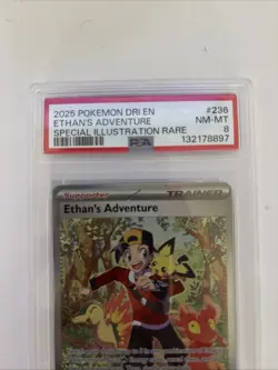 Pokemon TCG Ethan's Adventure 236/182 Special Illustration Destined Rivals PSA8 - Image 2