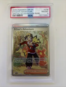Pokemon TCG Ethan's Adventure 236/182 Special Illustration Destined Rivals PSA8 - Image 3