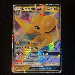 Pokemon Dragonite GX Full Art Holo Ultra Rare Dragon Majesty 37/70 250 HP Card - Image 1