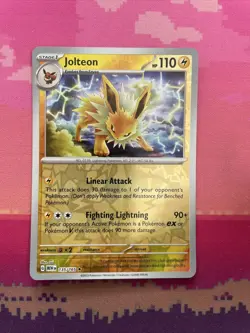 Pokemon Card Jolteon Scarlet & Violet 151 Reverse Holo Rare 135/165 Near Mint - Image 1