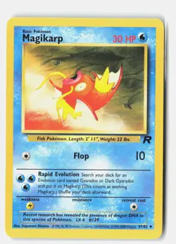 Magikarp 47/82 Uncommon Team Rocket Pokemon Unlimited LP Kagemaru Himeno - Image 1