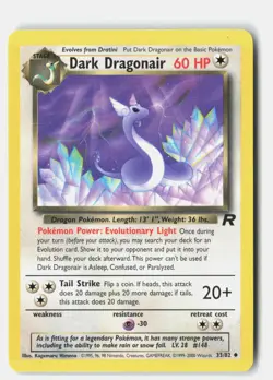 Dark Dragonair 33/82 Uncommon Team Rocket Pokemon Unlimited LP Kagemaru Himeno - Image 1
