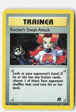 Rocket's Sneak Attack 16/82 HOLO Team Rocket Pokemon Unlimited Holo LP - Image 1