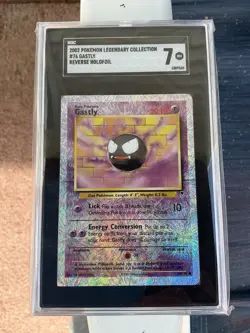 2002 Pokemon Legendary Collection Gastly #76 Reverse Holofoil SGC 7 NM - Image 1