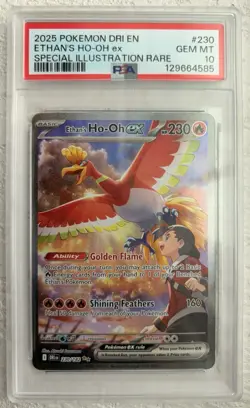 Pokemon TCG 2025 Destined Rivals Ethan's Ho-Oh ex 230/182 SIR Holo PSA 10 - Image 3