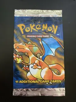 Pokemon Base Set 1999 EMPTY Booster Pack Charizard Art Vintage - Image 1