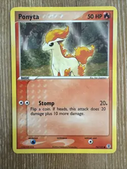Pokemon TCG Ponyta EX FireRed & LeafGreen 76/112 Common MP - Image 1