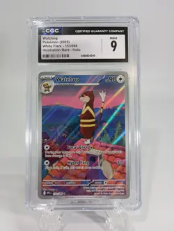 2025 Pokemon Watchdog White Flare #153/086 Illustration Art Rare CGC 9 - Image 1