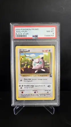 2000 Pokemon Promo Black Star #7 Jigglypuff PSA 8 - Image 1