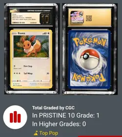 POP 1! Pokemon Eevee SWSH095 Black Star Promo Cosmic Holo CGC PRISTINE 10 M 2021 - Image 3