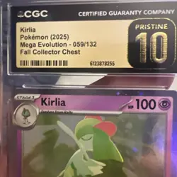 LOW POP CGC 10 Pristine ENGLISH Kirlia 059/132 Cosmos Holo Pokemon - Image 2
