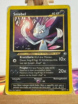 Sniebel 25/111 Neo Genesis Rare Deutsch Poor(1) Pokemon - Image 1